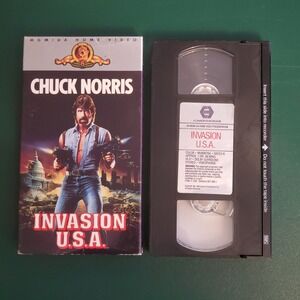 Invasion U.S.A. VHS Chuck Norris 1985 Action Movie MGM/UA Home Video Tape